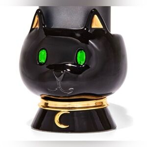 Bath & Body Works Halloween 2024 fancy black cat 3 wick candle holder decoration